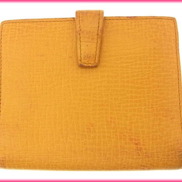 Authentic Loewe Wallet Purse Monogram Mini Agenda Yellow Woman - Picture 3 of 5